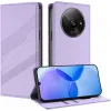 Coque portefeuille Phonesta Embossed Lines pour Xiaomi Redmi A3 - Violet 2