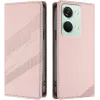 Coque portefeuille Phonesta Embossed Lines pour OnePlus Nord 3 - Rose