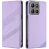 Coque portefeuille Phonesta Embossed Lines pour Motorola Moto G17/G17 Power/G15/G15 Power - Violet
