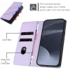 Coque portefeuille Phonesta Embossed Lines pour Motorola Edge 50 Fusion - Violet 4