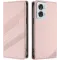 Coque portefeuille Phonesta Embossed Lines pour Motorola Edge 50 Fusion - Rose