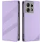Coque portefeuille Phonesta Embossed Lines pour Motorola Edge 50 Pro - Violet