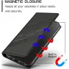 Coque portefeuille Phonesta Embossed Lines pour Motorola Edge 50 Pro - Noir 5