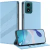 Coque portefeuille Phonesta Embossed Lines pour Motorola Moto G04 / G04s / G24 / G24 Power / E14 - Bleu clair 2