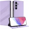 Coque portefeuille Phonesta Embossed Lines pour Samsung Galaxy S25 - Violet 2