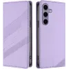 Coque portefeuille Phonesta Embossed Lines pour Samsung Galaxy S24 FE - Violet
