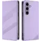 Coque portefeuille Phonesta Embossed Lines pour Samsung Galaxy S24 FE - Violet