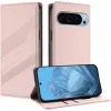 Coque portefeuille Phonesta Embossed Lines pour Google Pixel 9 / 9 Pro - Rose 2