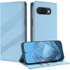 Coque portefeuille Phonesta Embossed Lines pour Google Pixel 9a - Bleu clair 2