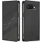Coque portefeuille Phonesta Embossed Lines pour Google Pixel 9a - Noir