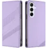 Coque portefeuille Phonesta Embossed Lines pour Samsung Galaxy A26 - Violet