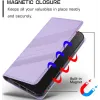 Coque portefeuille Phonesta Embossed Lines pour Samsung Galaxy A26 - Violet 5