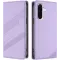 Coque portefeuille Phonesta Embossed Lines pour Samsung Galaxy A36 - Violet
