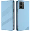 Coque portefeuille Phonesta Embossed Lines pour HMD Fusion/Fusion X1 - Bleu clair