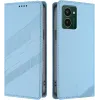 Coque portefeuille Phonesta Embossed Lines pour HMD Pulse/Pulse Plus/Pulse Pro - Bleu clair 0