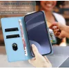 Coque portefeuille Phonesta Embossed Lines pour HMD Pulse/Pulse Plus/Pulse Pro - Bleu clair 5