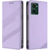 Coque portefeuille Phonesta Embossed Lines pour HMD Pulse/Pulse Plus/Pulse Pro - Violet 0