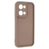Coque arrière en silicone Phonesta Grooved pour Oppo Reno13 - Marron 3