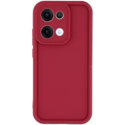 Coque arrière en silicone Phonesta Grooved pour Oppo Reno13 - Rouge