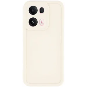 Coque arrière en silicone Phonesta Grooved pour Oppo Reno13 Pro - Beige