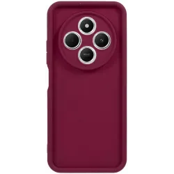 Coque arrière en silicone Phonesta Grooved pour Xiaomi Redmi 14C / Xiaomi Poco C75 - Rouge