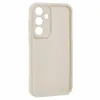 Coque arrière en silicone Phonesta Grooved pour Samsung Galaxy S25 - Beige 3