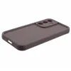 Coque arrière en silicone Phonesta Grooved pour Samsung Galaxy S25 - Marron 4
