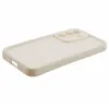 Coque arrière en silicone Phonesta Grooved pour Samsung Galaxy S25 Plus - Beige 4