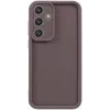 Coque arrière en silicone Phonesta Grooved pour Samsung Galaxy S25 Plus - Marron