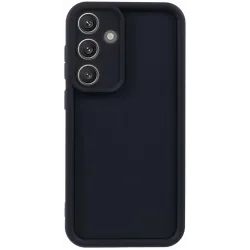 Coque arrière en silicone Phonesta Grooved pour Samsung Galaxy S25 Plus - Noir