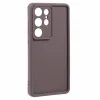 Coque arrière en silicone Phonesta Grooved pour Samsung Galaxy S25 Ultra - Marron 3