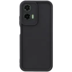 Coque arrière en silicone Phonesta Grooved pour Motorola Moto G35 - Noir