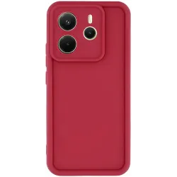 Coque arrière en silicone Phonesta Grooved pour Xiaomi Redmi Note 14 4G - Rouge