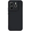 Coque arrière en silicone Phonesta Grooved pour Xiaomi Redmi Note 14 4G - Noir