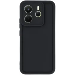 Coque arrière en silicone Phonesta Grooved pour Xiaomi Redmi Note 14 4G - Noir