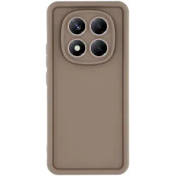Coque arrière en silicone Phonesta Grooved pour Xiaomi Redmi Note 14 Pro 4G - Marron
