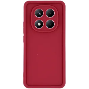 Coque arrière en silicone Phonesta Grooved pour Xiaomi Redmi Note 14 Pro 4G - Rouge