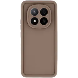 Coque arrière en silicone Phonesta Grooved pour Xiaomi Redmi Note 14 Pro Plus - Marron