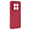 Coque arrière en silicone Phonesta Grooved pour Xiaomi Redmi Note 14 Pro Plus - Rouge 3