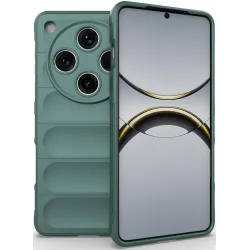 Coque arrière en silicone Phonesta GripShell pour Oppo Find X8 Pro - Vert foncé