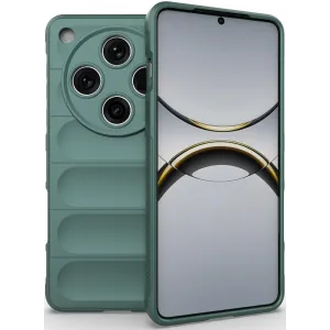 Coque arrière en silicone Phonesta GripShell pour Oppo Find X8 Pro - Vert foncé