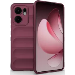 Coque arrière en silicone Phonesta GripShell pour Oppo Reno13 F 4G/5G / Reno13 FS 5G - Bordeaux