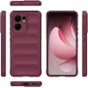 Coque arrière en silicone Phonesta GripShell pour Oppo Reno13 F 4G/5G / Reno13 FS 5G - Bordeaux 3