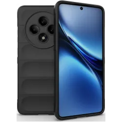 Coque arrière en silicone Phonesta GripShell pour Oppo Reno12 F/Reno12 FS - Noir