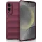 Coque arrière en silicone Phonesta GripShell pour Samsung Galaxy S25 Edge - Bordeaux