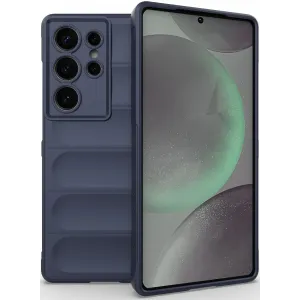 Coque arrière en silicone Phonesta GripShell pour Samsung Galaxy S25 Ultra - Bleu foncé