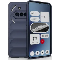 Coque arrière en silicone Phonesta GripShell pour Nothing Phone (3a) - Bleu foncé