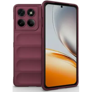 Coque arrière en silicone Phonesta GripShell pour Motorola Edge 60 Pro - Bordeaux