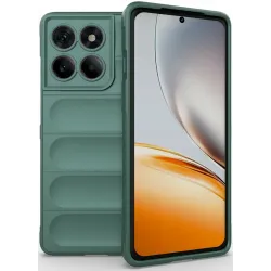 Coque arrière en silicone Phonesta GripShell pour Motorola Edge 60 Pro - Vert foncé