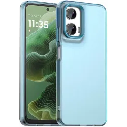 Coque arrière Phonesta HardFrost pour Motorola Moto G35 - Bleu mat